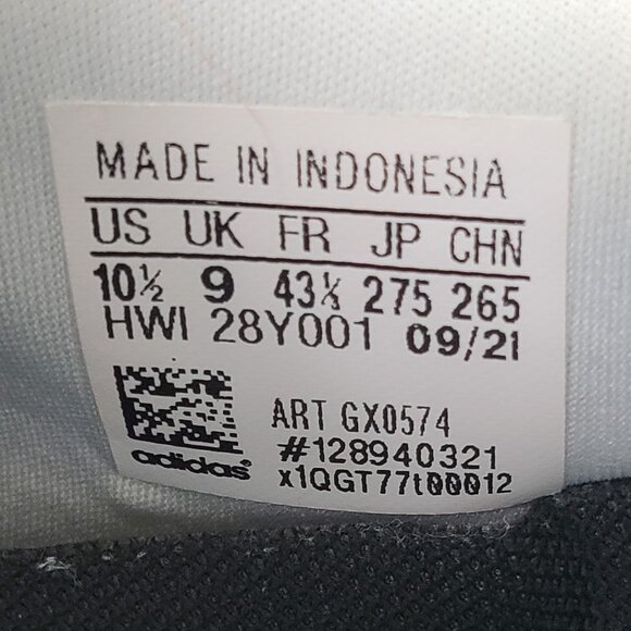 Adidas ladies white sneakers with blue and orange accents hard to find size 10.5 - Picture 4 of 5